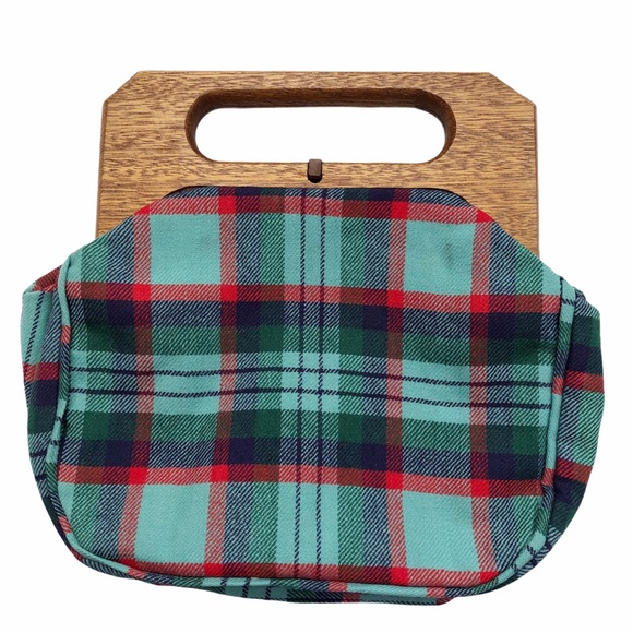 Vintage Trimingham’s Blue Plaid Bermuda Bag - Picture 7 of 10